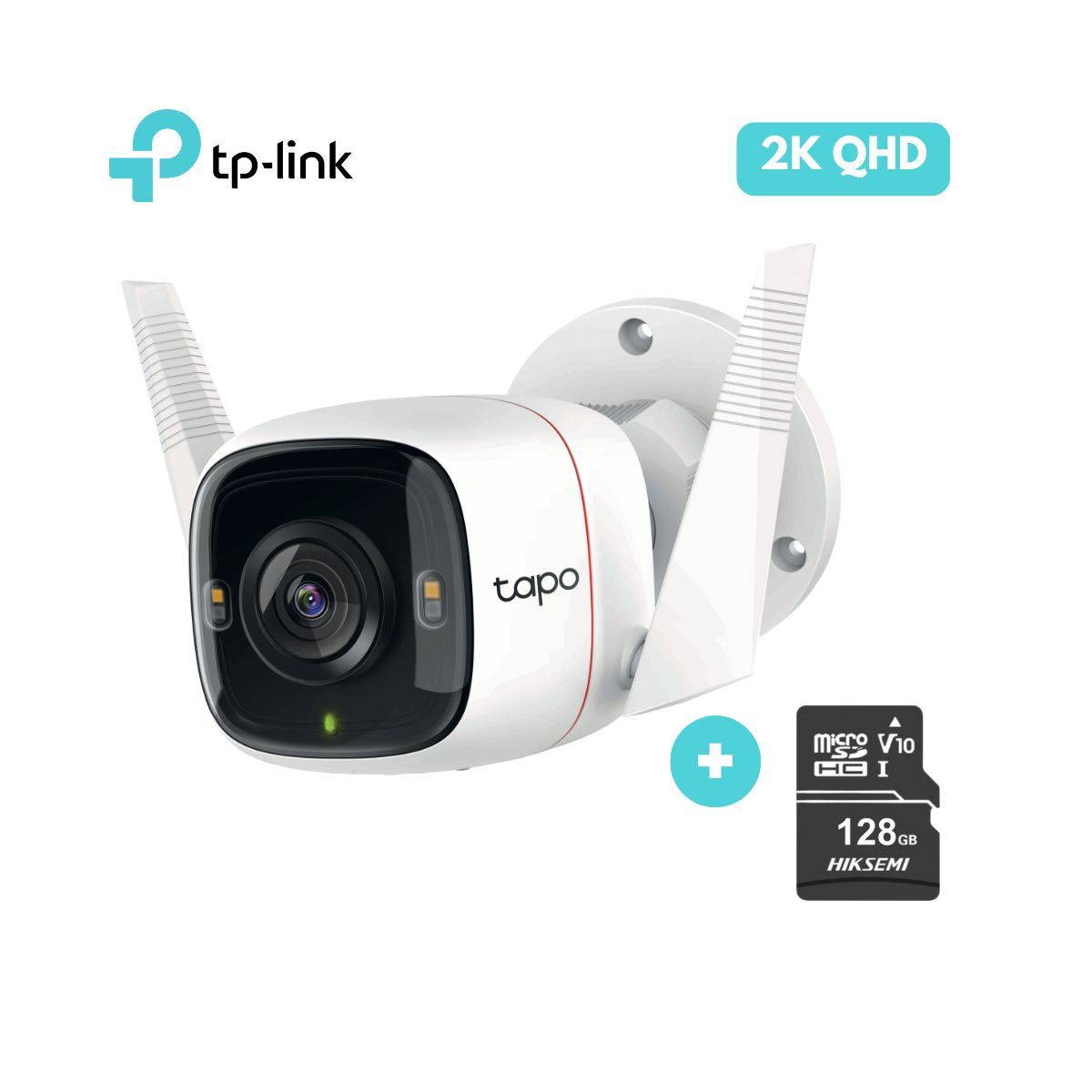 Cámara de seguridad wi-fi para exteriores 2K Tapo-C320WS - Tp-Link + SD 128 GB